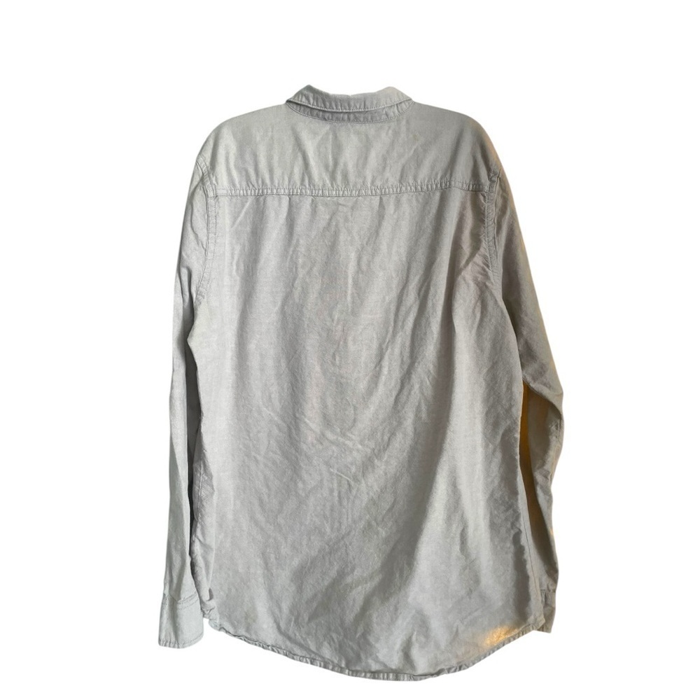 Cotton On CLASSIC FIT Light Gray Casual Button Down Shirt Long Sleeve. - Picture 3 of 7